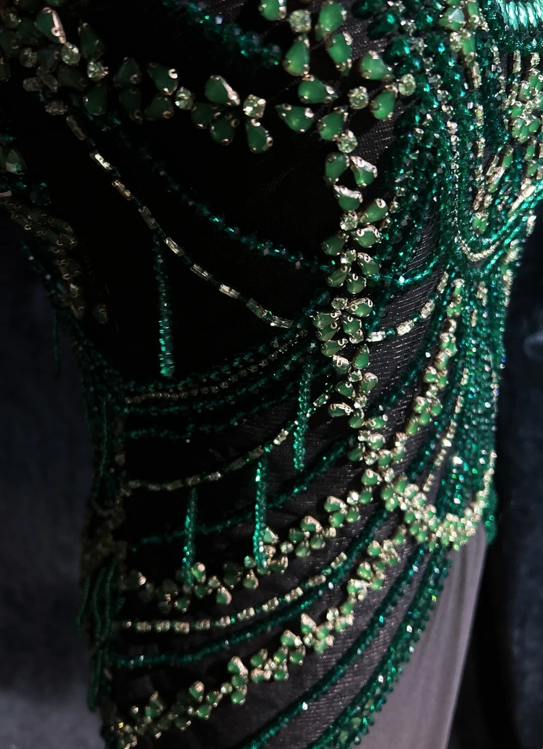 Vintage Prom Dresses Mermaid Scoop With Sparkle Beaded Backless Black 80s Evening Formal Dress RB3270