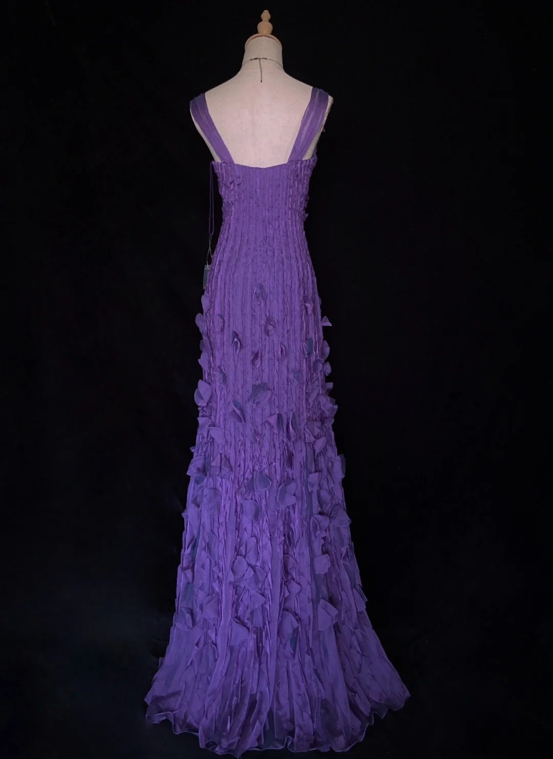 Vintage Prom Dresses Mermaid V Neck Grape Chiffon With Beading 80s Long Formal Evening Outfits N3884