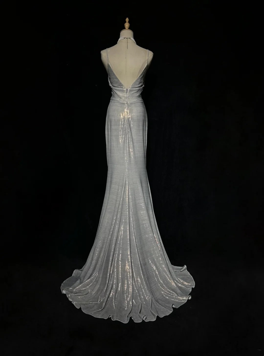 Gray Prom Dress Inspo Mermaid Spaghetti Straps 18th Birthday Outfits Formal Party Gown RC0109