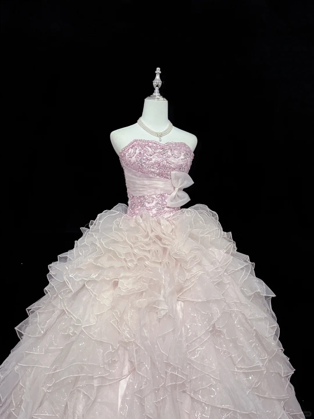 Sweet 16 Dresses Long Ball Gown Sweet Sixteen Long Birthday Dress Strapless Pink Formal Gown RC0299
