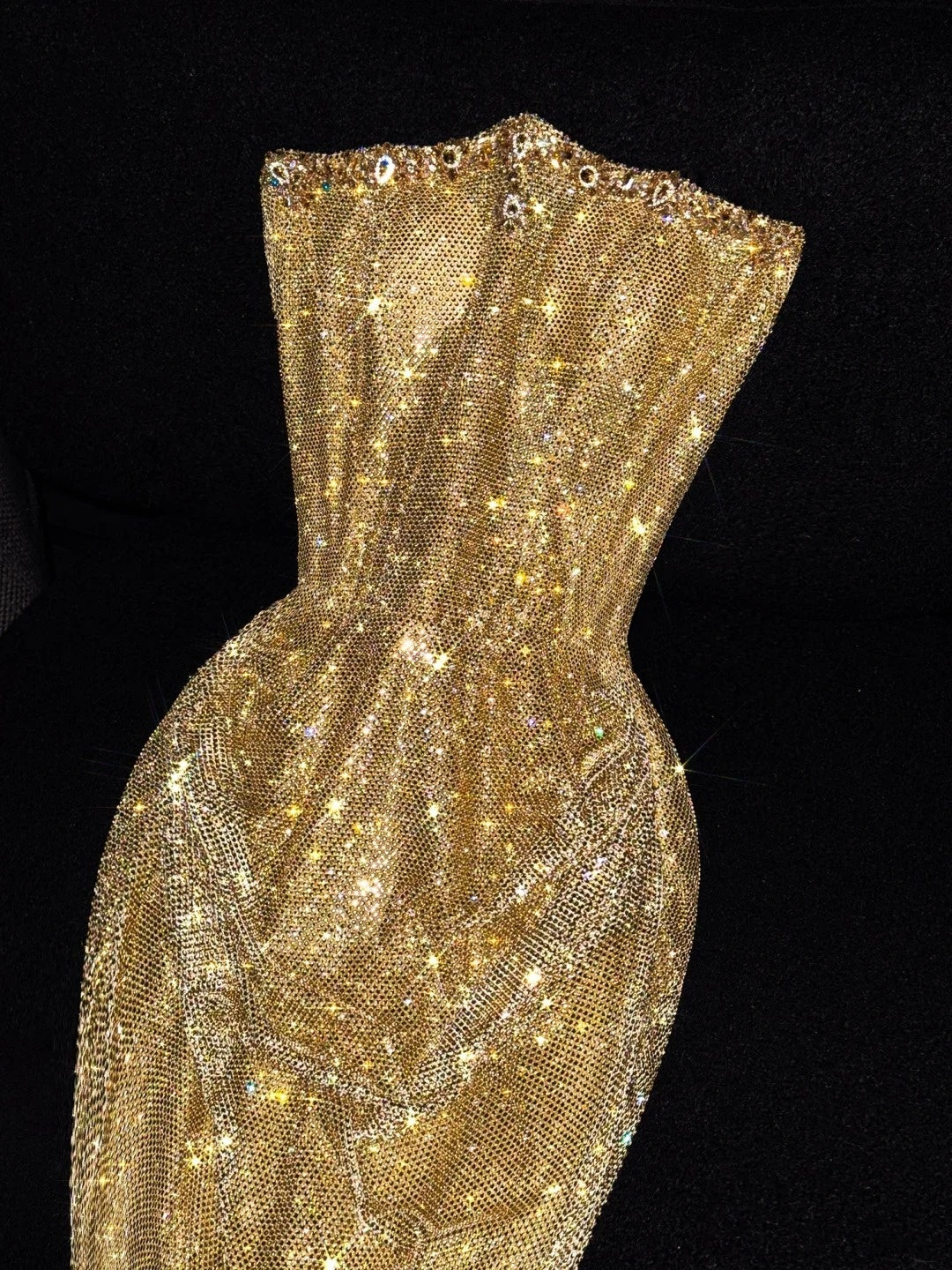 Glittery Mermaid Strapless Gold Sequined Long Formal Evening Dress Formal 18th Birthday Gowns Prom Dresses N732