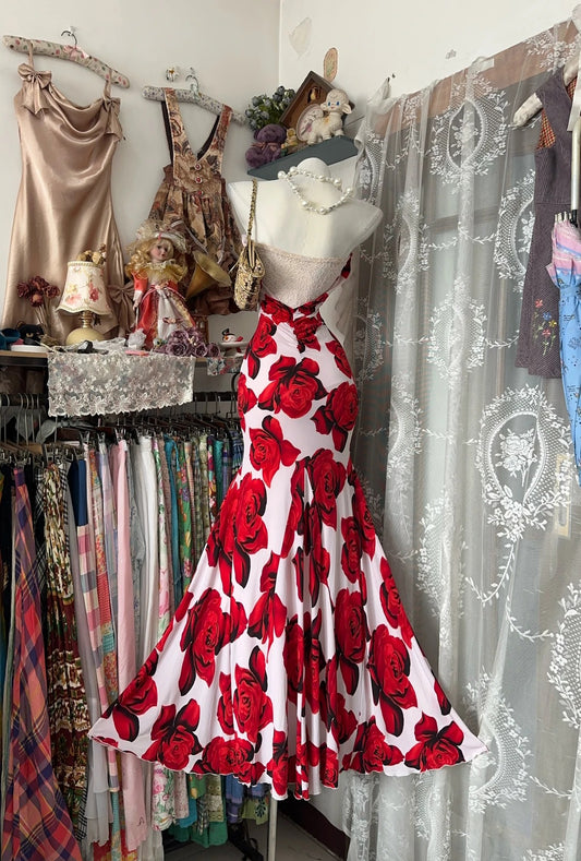 Sexy Mermaid Strapless Red Satin Long Prom Dresses Party Dress 19th Birthday Outfits Graduation Gown N2837