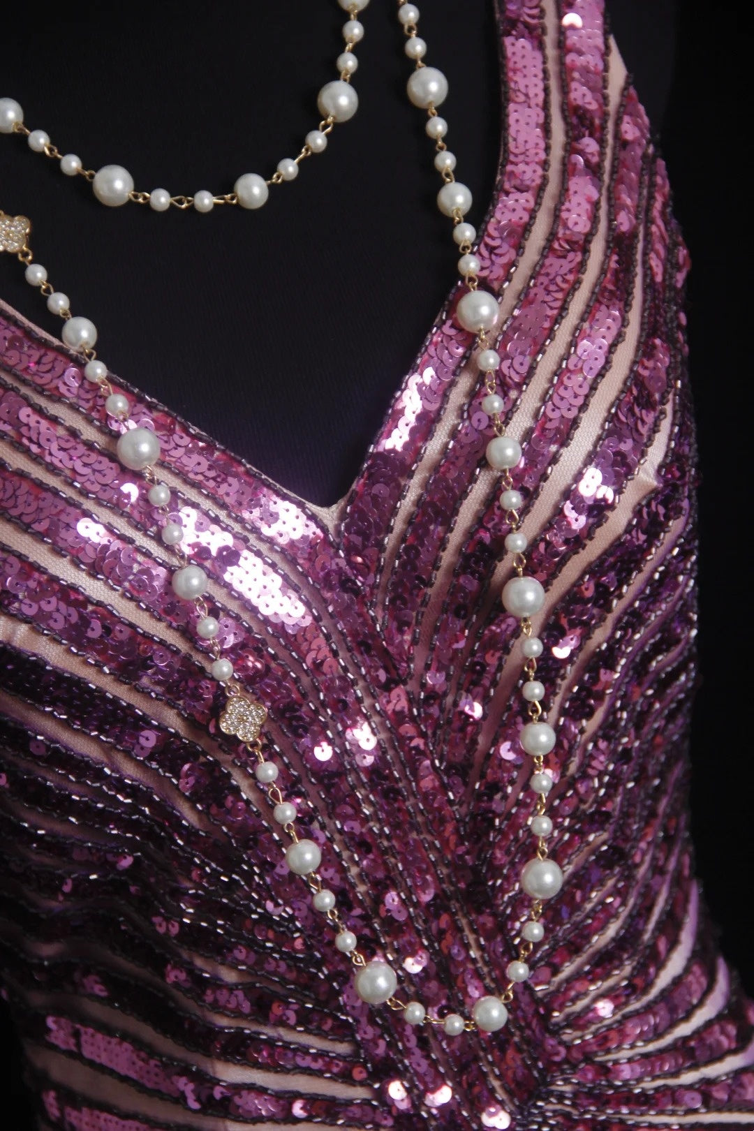 Vintage Prom Dresses Aesthetic 80s Retro Mermaid V Neck Lilac Sequins Floor Length Evening Outfits N2330