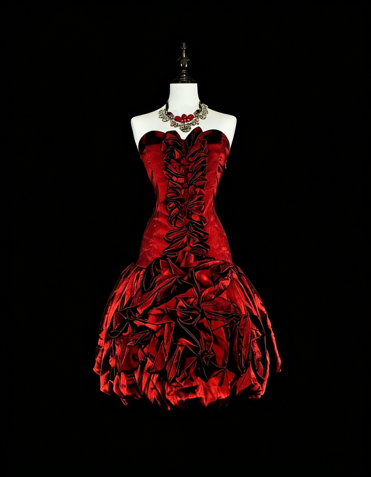 Princess Sheath Sweetheart Burgundy Satin Mini Short Homecoming Dresses Hoco Gowns N3066