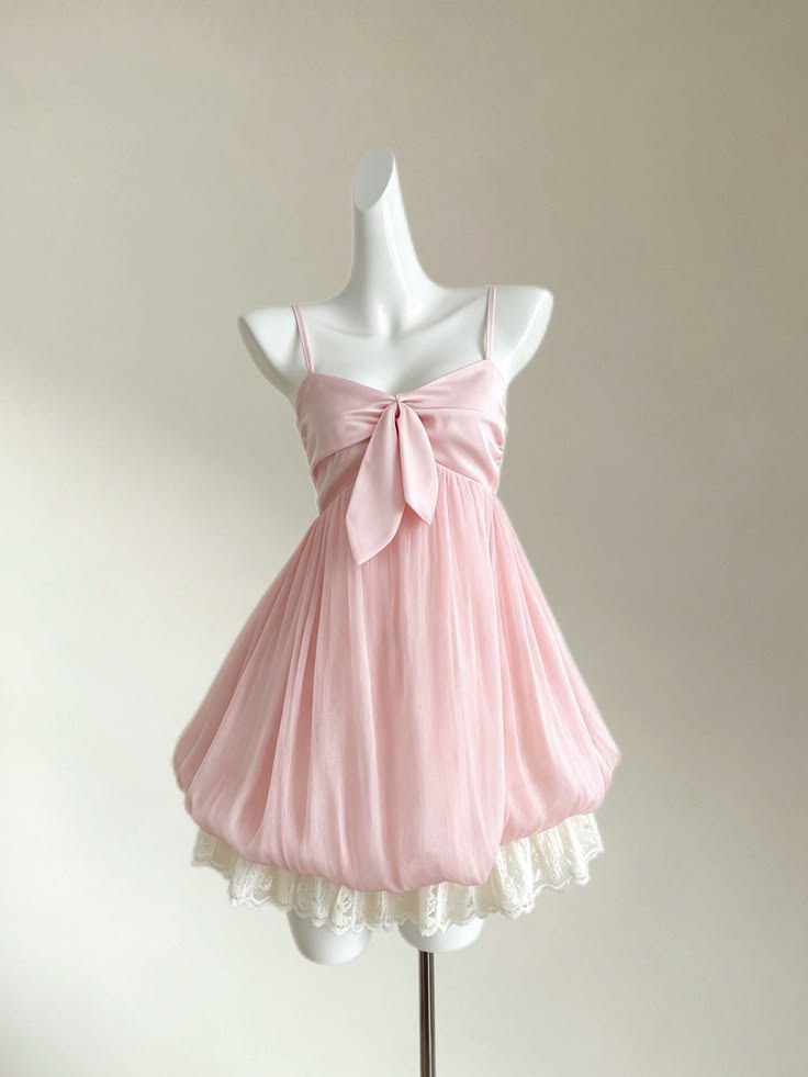Unique Homecoming Dresses Outfit inspo Ball Gown Spaghetti Straps Pink Chiffon 16th Birthday Cocktail Dress Ideas Outfits RB8145