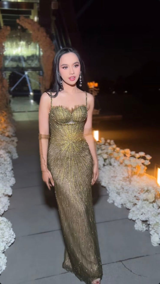 Sparkling Fashion Aestetich/Old Money Mermaid Long Prom Dress Sequined Evening Dresses Formal Dresses N1033