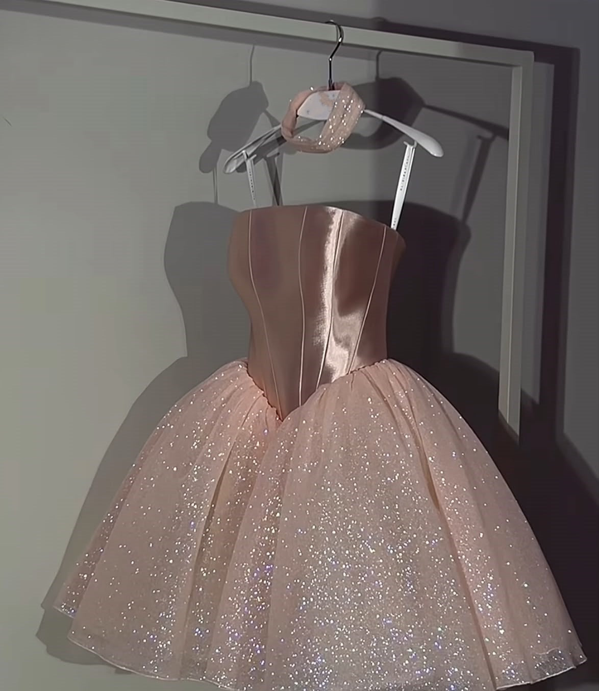 Classy Ball Gown Strapless Blush Pink Tulle Mini Short High School Impress Inspo Graduation Dress Homecoming Dresses RB3431