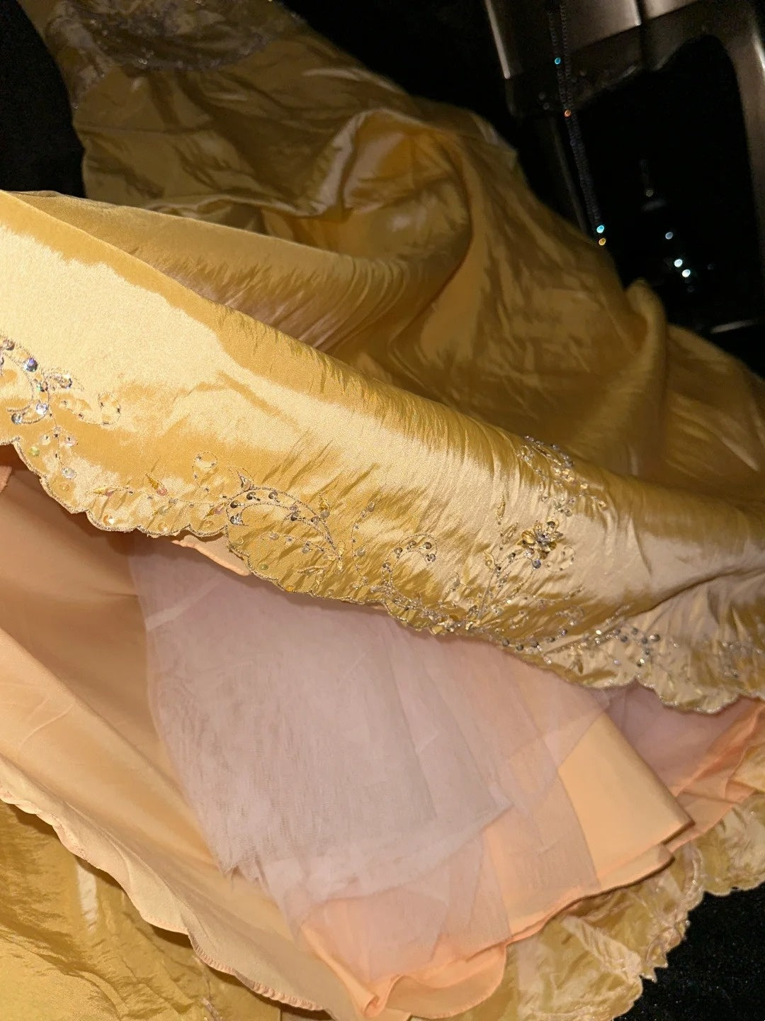 Glamorous Ball Gown Sweetheart Yellow Taffeta School Dances With Beading Prom Dresses 8th Grade Formal Outfits Evening Dress RB8406