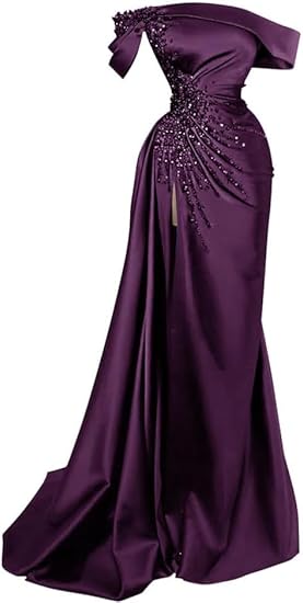 Sexy Mermaid Off The Shoulder Burgundy Satin Prom Dresses Inspiration Birthday Dress Princess Graduation Dress B363