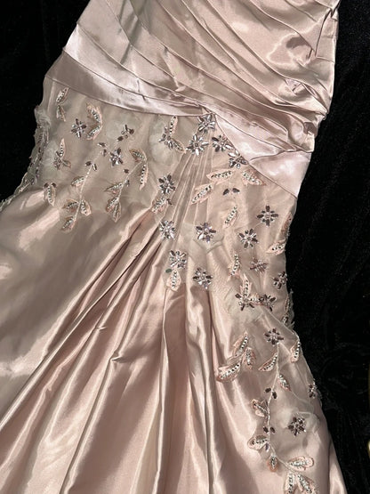 Luxurious Mermaid Sweetheart Champagne With Beading Ruffled School Dances Prom Dresses 8th Grade Formal Outfits Evening Gown RB8407