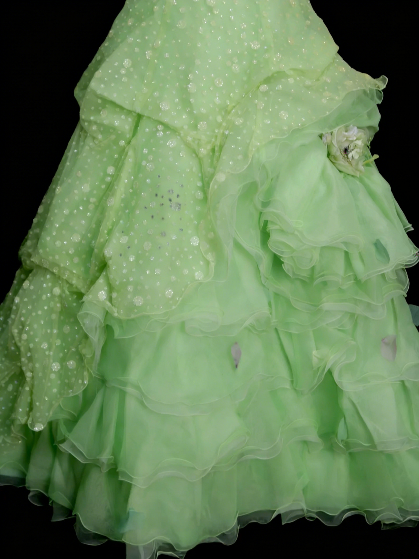 Modest Ball Gown Sweetheart Green Organza 80s Long Prom Dresses Inspiration Party Gowns Vintage Sweet 16 Dress N1311