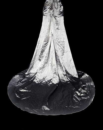 Vintage Prom Dresses Aesthetic Mermaid Strapless Silver Grey Taffeta Classic Inspo Party Dress N2001