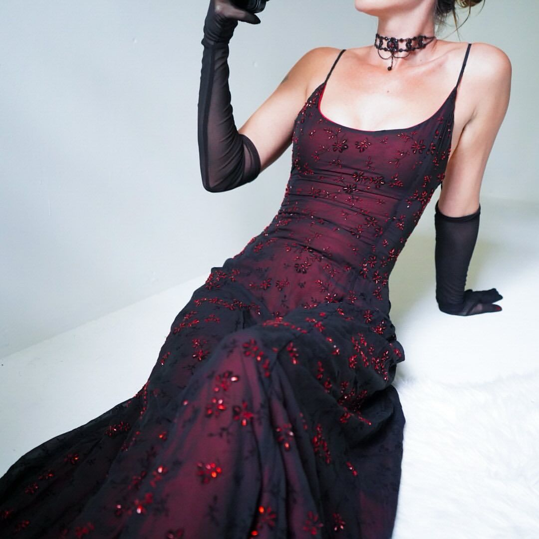 Vintage Mermaid Spaghetti Strap Burgundy Black Long Prom Dresses Impress 18th Birthday Outfits Prom Gown RB1642