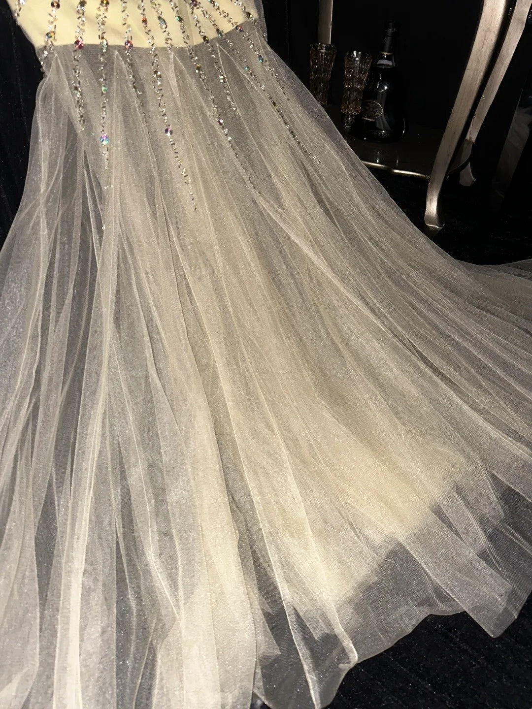 Luxurious Mermaid Sweetheart Champagne With Beading School Dances Prom Dresses 8th Grade Formal Outfits Evening Gown RB8410