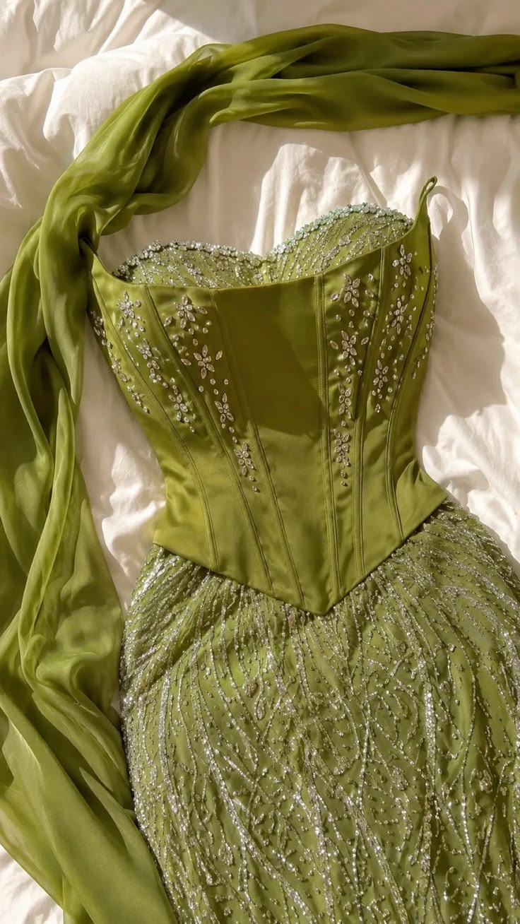 New Women’s Prom Dress A Line Sweetheart Green With Scarf Elegant Formal Graduation Party Gown RB9549