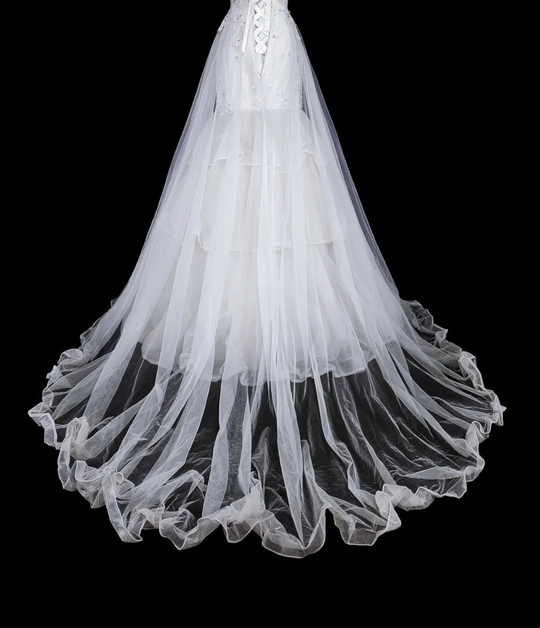 Vintage Prom Dresses Aesthetic 1950s Retro Mermaid White Tulle Lace Long Party Dress N2367