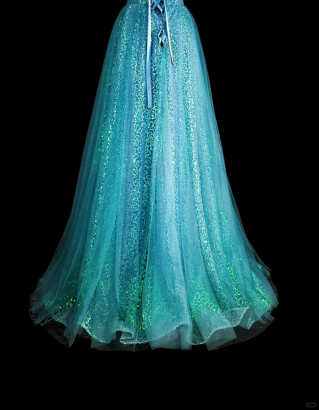 Dreamy Prom Dresses Aesthetic 80s Retro Off The Shoulder Light Blue Tulle Lace Long Formal Outfits N2364