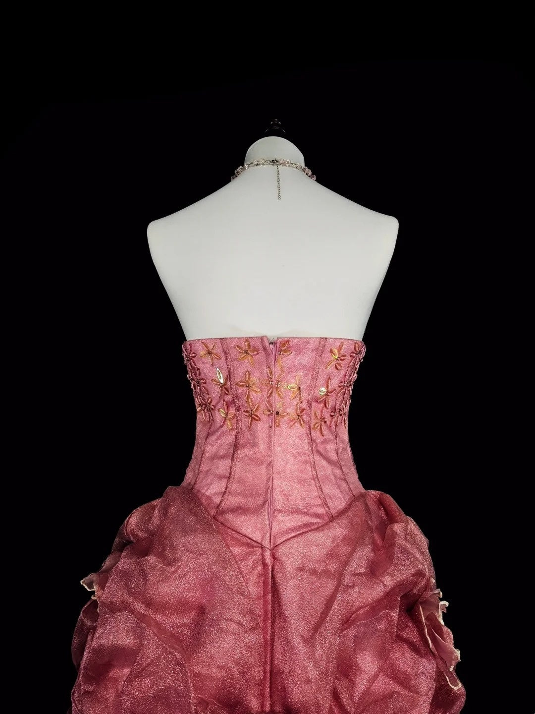 Vintage Prom Dresses Aesthetic 1950s Retro Ball Gown Strapless Pink Long Party Dress N2021