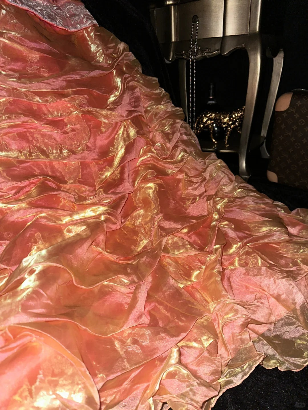 Dreamy Ball Gown Strapless Organza Pink With Beading School Dances Prom Dresses 8th Grade Formal Outfits Evening Dress RB8412