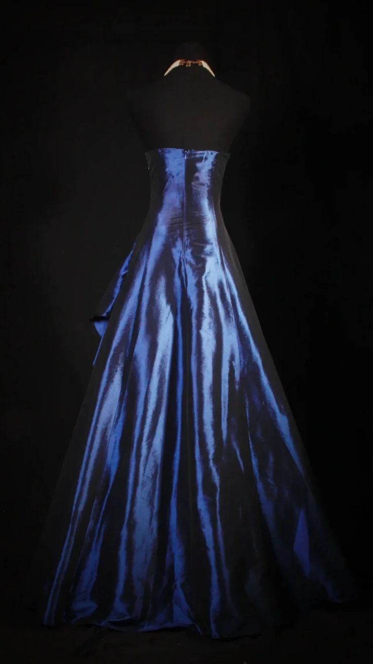 Stunning Navy Blue Strapless Beaded Long Prom Dresses Evening Formal Dress AB318
