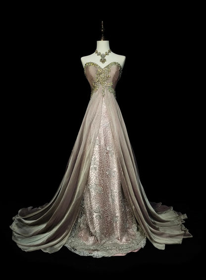 Vintage A line Sweetheart Pink Satin Sleeveless 80s Sleeveless Prom Dresses Long Formal Party Gown N1432