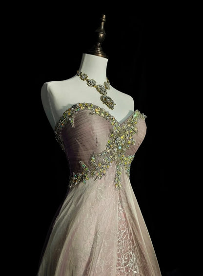 Vintage A line Sweetheart Pink Satin Sleeveless 80s Sleeveless Prom Dresses Long Formal Party Gown N1432