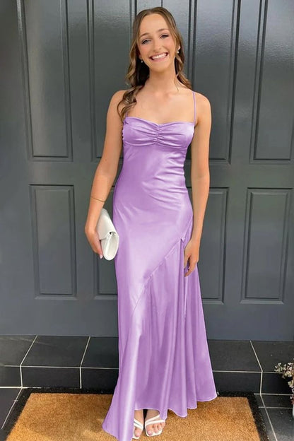 Long Prom Dresses With Split Mermaid Spaghetti Straps Maxi Long Party Prom Dresses Vestidos De Dia AB515