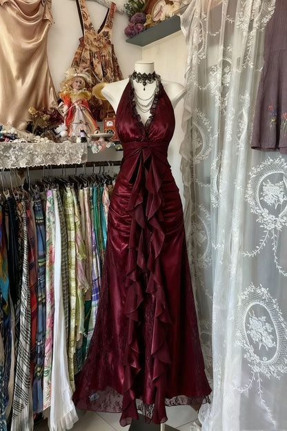 Vintage Black Elegant Vintage Prom Party Gown Evening Dress Princess Formal Dress N781