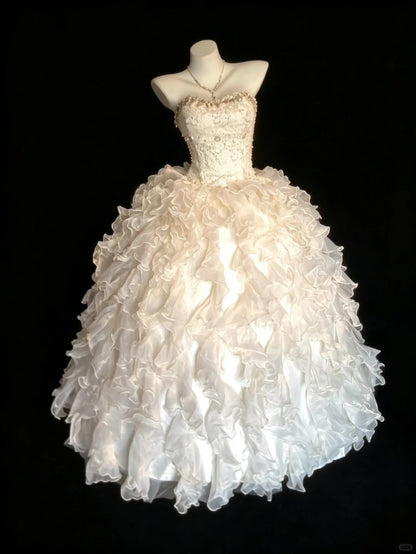 Fairy Quince Dress Ball Gown Sweethart Tiered Sweet 16 Quinceanera Dresses 15 Vestidos De Fiesta N4472