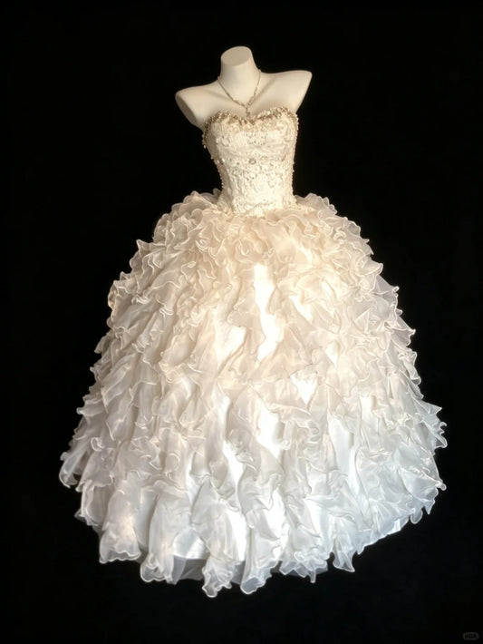 Fairy Quince Dress Ball Gown Sweethart Tiered Sweet 16 Quinceanera Dresses 15 Vestidos De Fiesta N4472