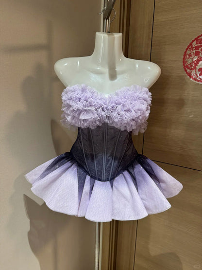 Cute Ball Gown Sweetheart Lilac Tulle Short Night In Rio Inspo Hoco Dress Ideas Homecoming Dresses RB4041