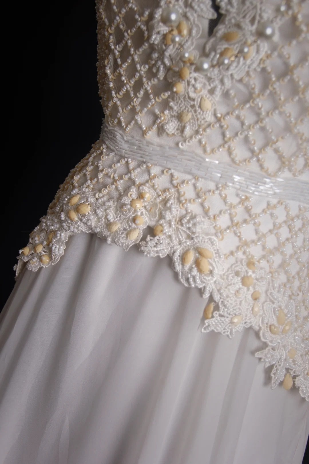 Retro A Line Scoop White Chiffon Long Prom Dresses Inspo 18th Birthday Outfits Formal Dress N488