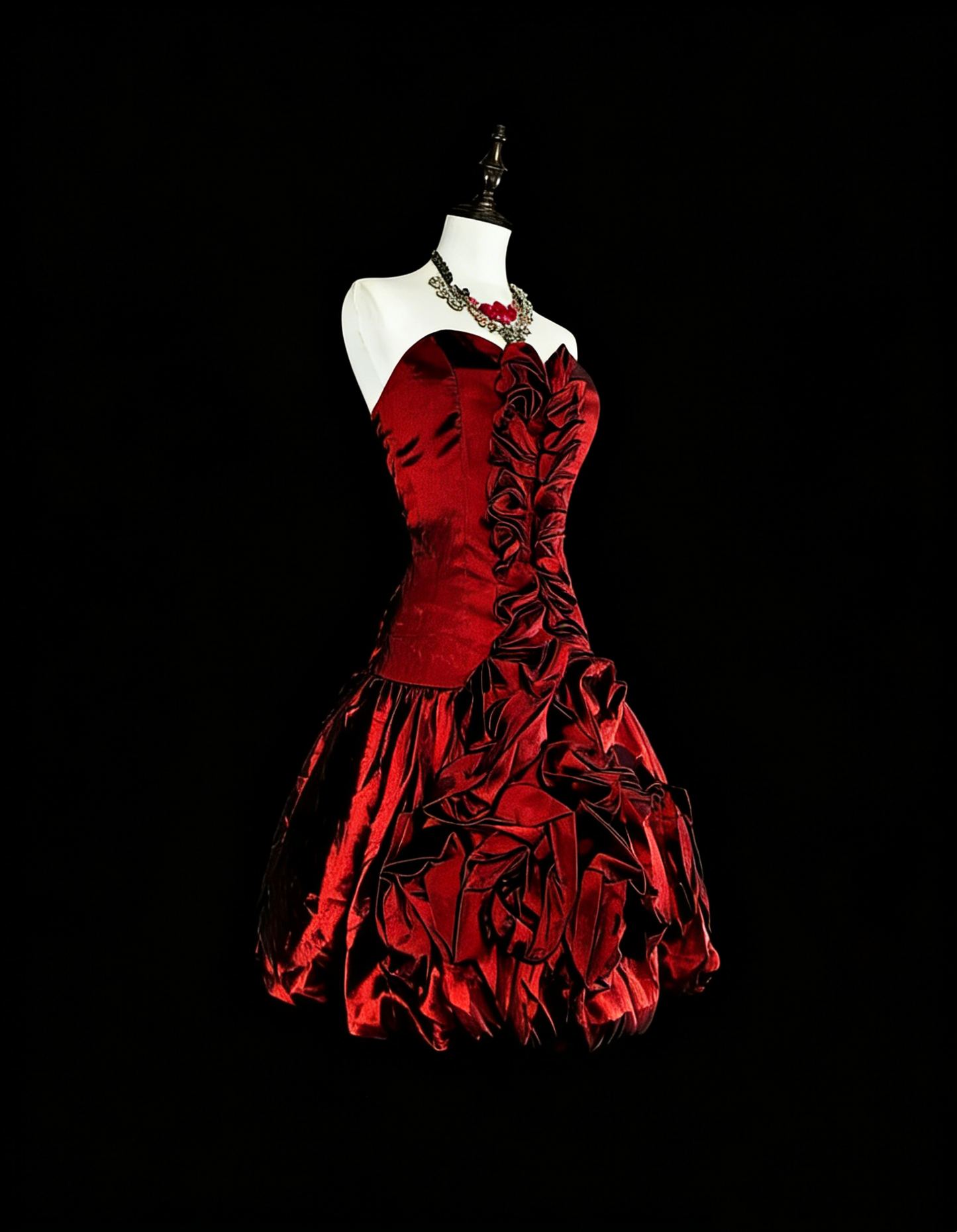 Princess Sheath Sweetheart Burgundy Satin Mini Short Homecoming Dresses Hoco Gowns N3066