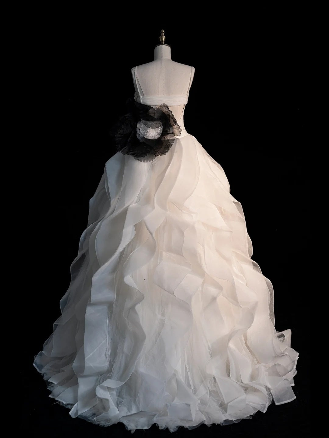 Beautiful Ball Gown Spaghetti Strap White Tulle Long Prom Dresses Inspiration Evening Gowns Formal Dress N1222