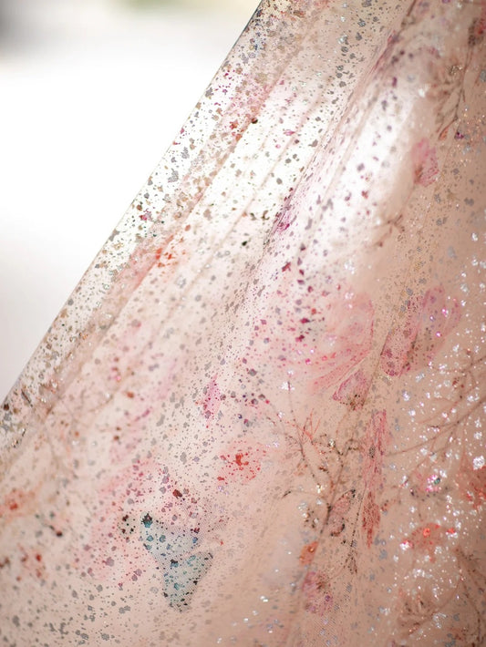 Sweet A line Sweetheart Pink Floral Tulle Sleeveless Long Prom Dresses Formal Outfits RB3987