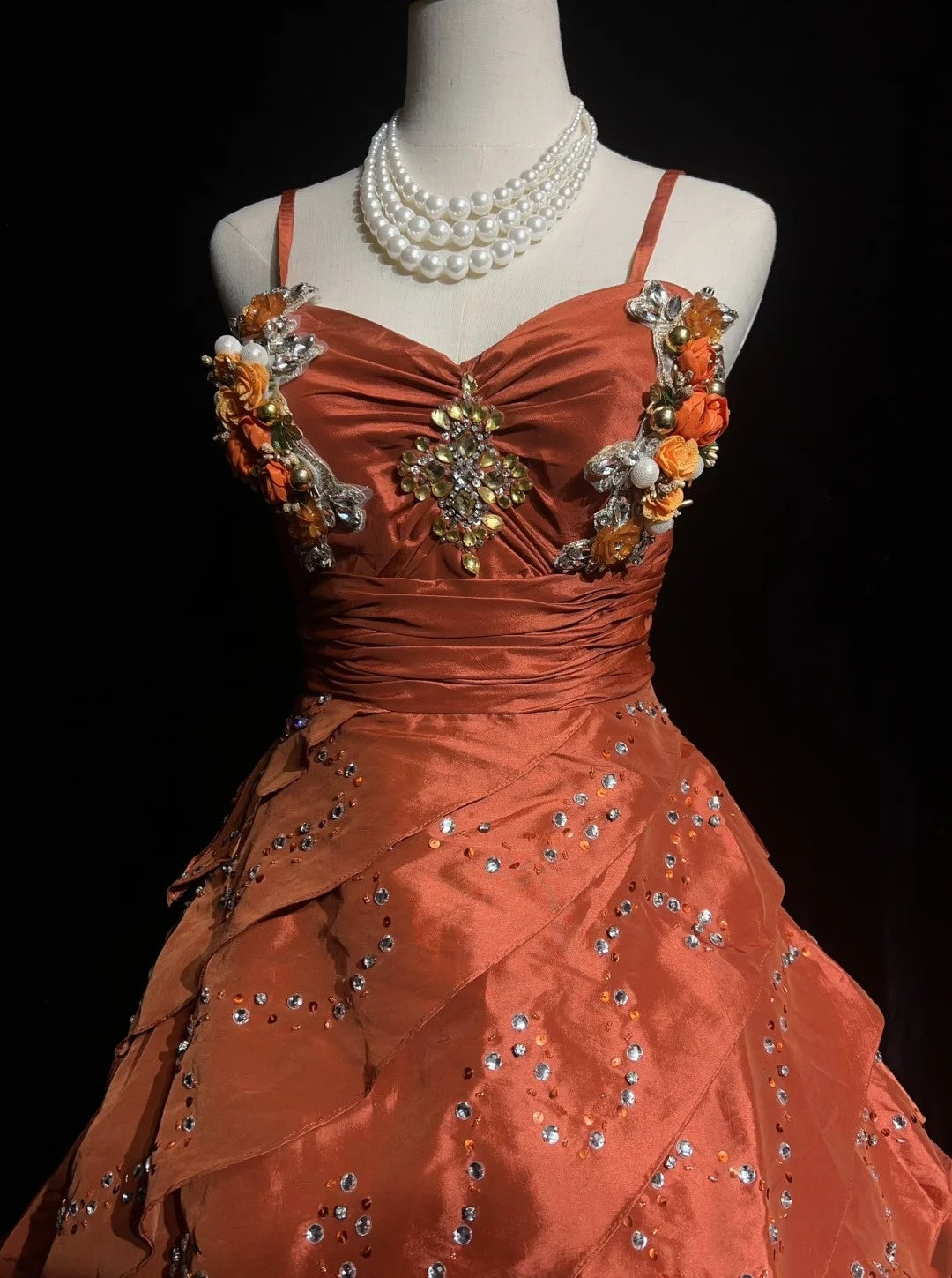 Sweet Ball Gown Sweetheart Orange Taffeta Graduation Short Mini Homecoming Dresses Hoco Dress N2891