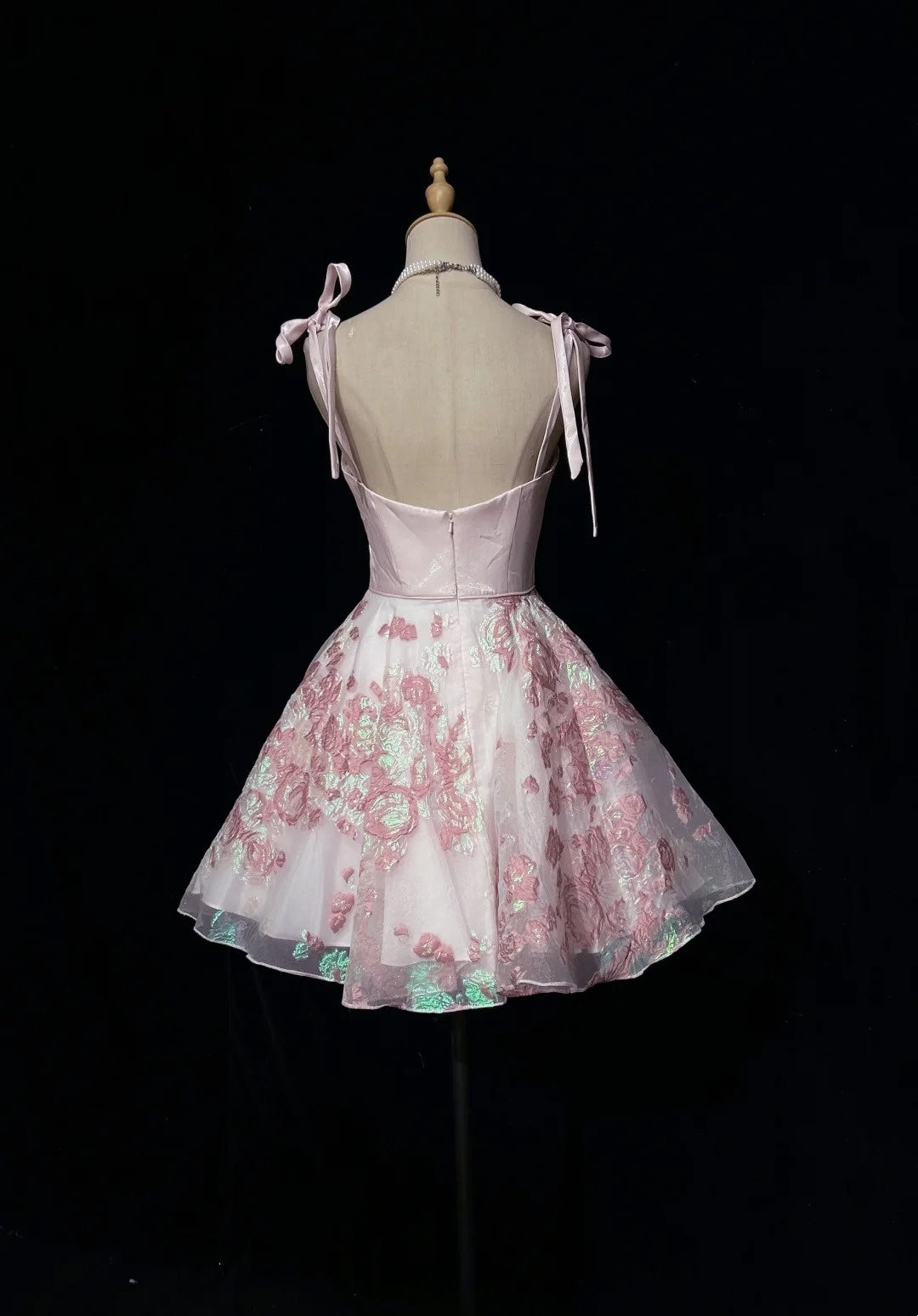 Cute Hoco Dress Ball Gown Spaghetti Straps Pink Short Homecoming Party Dress RC0108