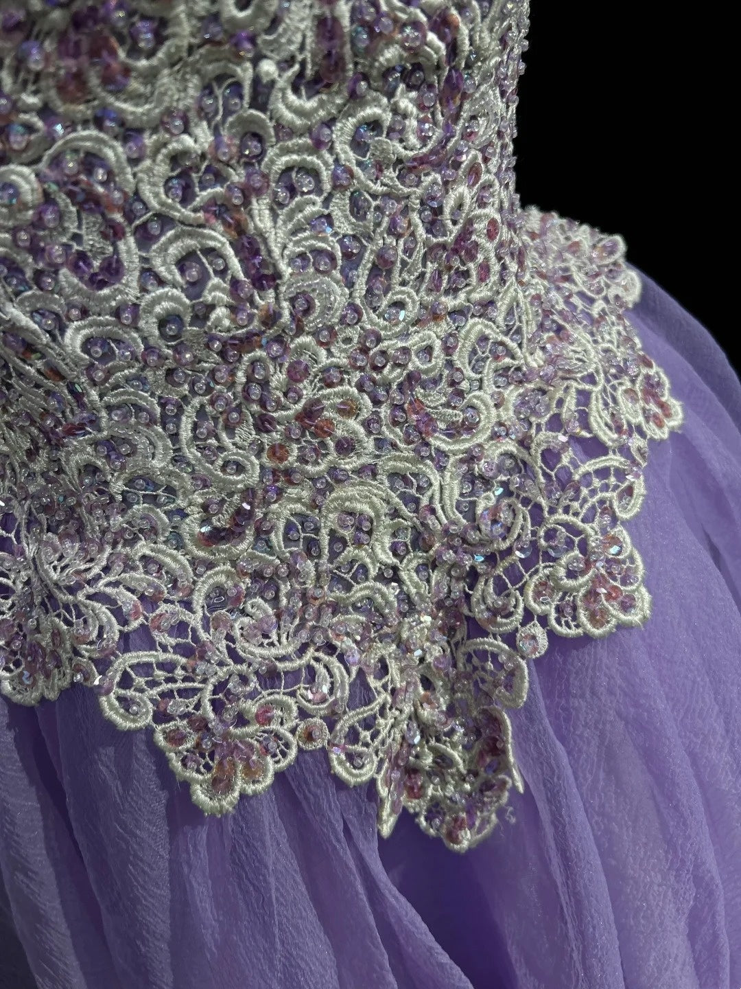 Vintage Ball Gown Sweetheart Lilac Tulle Lace Y2K 2000s Knee Length Homecoming Dresses N3124