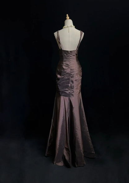 Classy Prom Dresses Mermaid Sweetheart Taffeta With Ruffle Long Formal Gown N2901