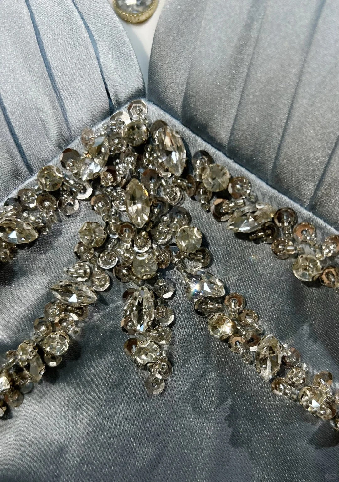 Vintage Prom Dresses 1950s Mermaid Halter Silver Gray With Split Sleeveless Evening Formal Outfits RB4341