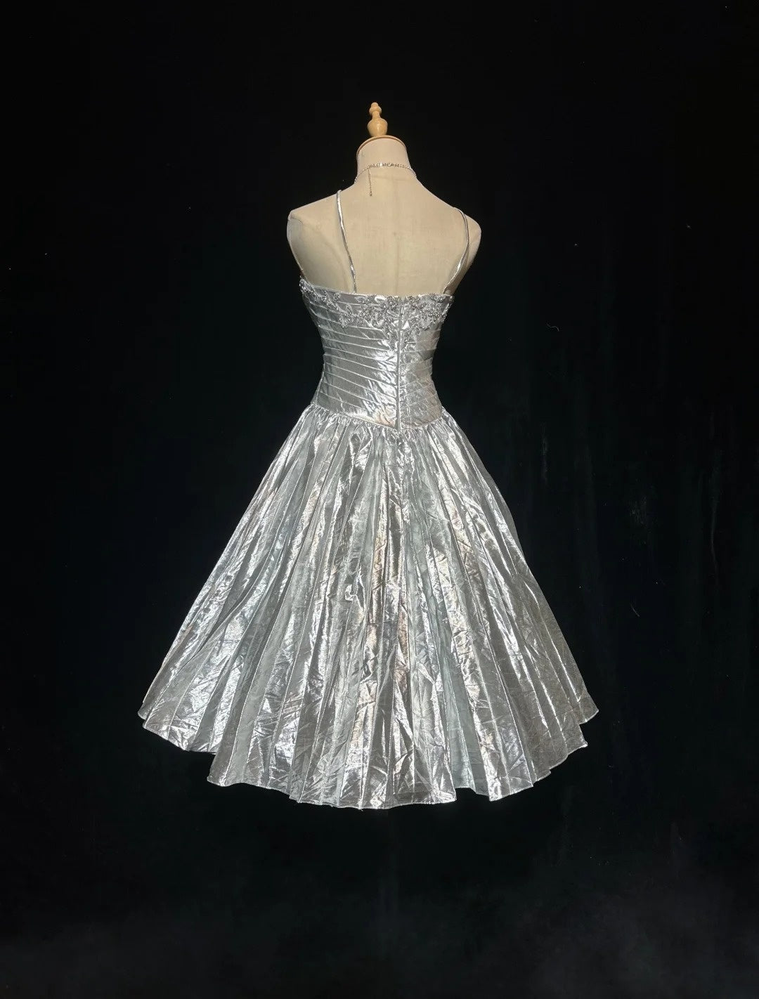 Vintage Ball Gown Spaghetti Strap Gray Knee Length Senior Inspo Birthday 16th Party Outfits Homecoming Dresses RB3952