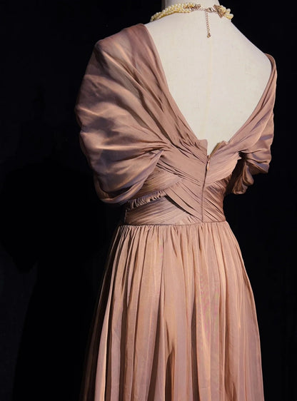Vintage Prom Dresses 80s A Line Spaghetti Strap With Ruffled Long Evening Outfits N3454