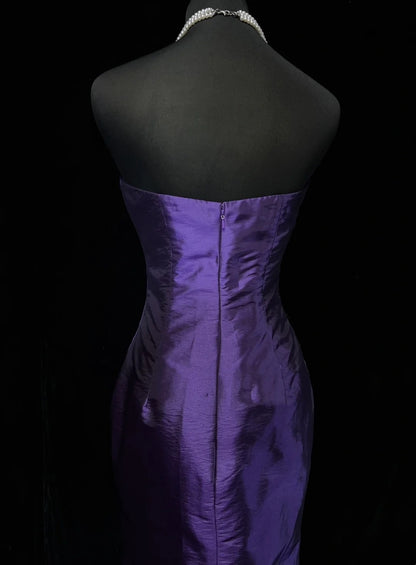 Timeless Prom Dresses Mermaid Sweetheart Grape With Flowers Long Evening Outfits N3295