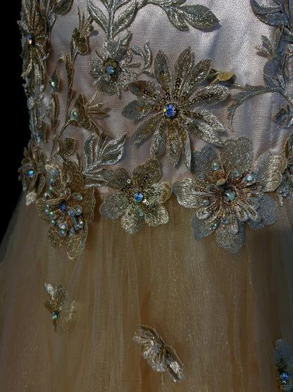 Vintage Prom Dresses Inspo Mermaid One Shoulder Tulle Gold 90s With Appliqued Formal Gowns N3343