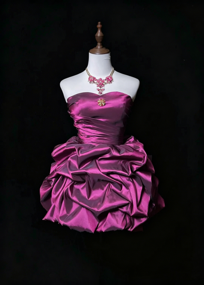 Cute Ball Gown Sweetheart Purple Taffeta 18th Birthday Gown Homecoming Dresses N3656