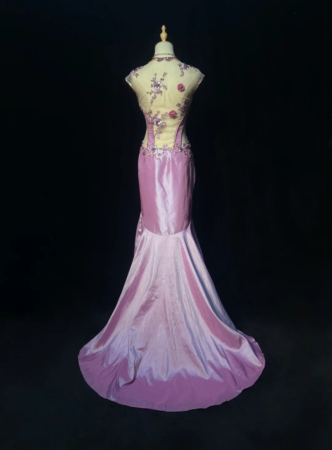 Vintage Prom Dresses Mermaid Sweetheart Lilac Lace Satin With Beading 80s Long Formal Evening Outfits N3883