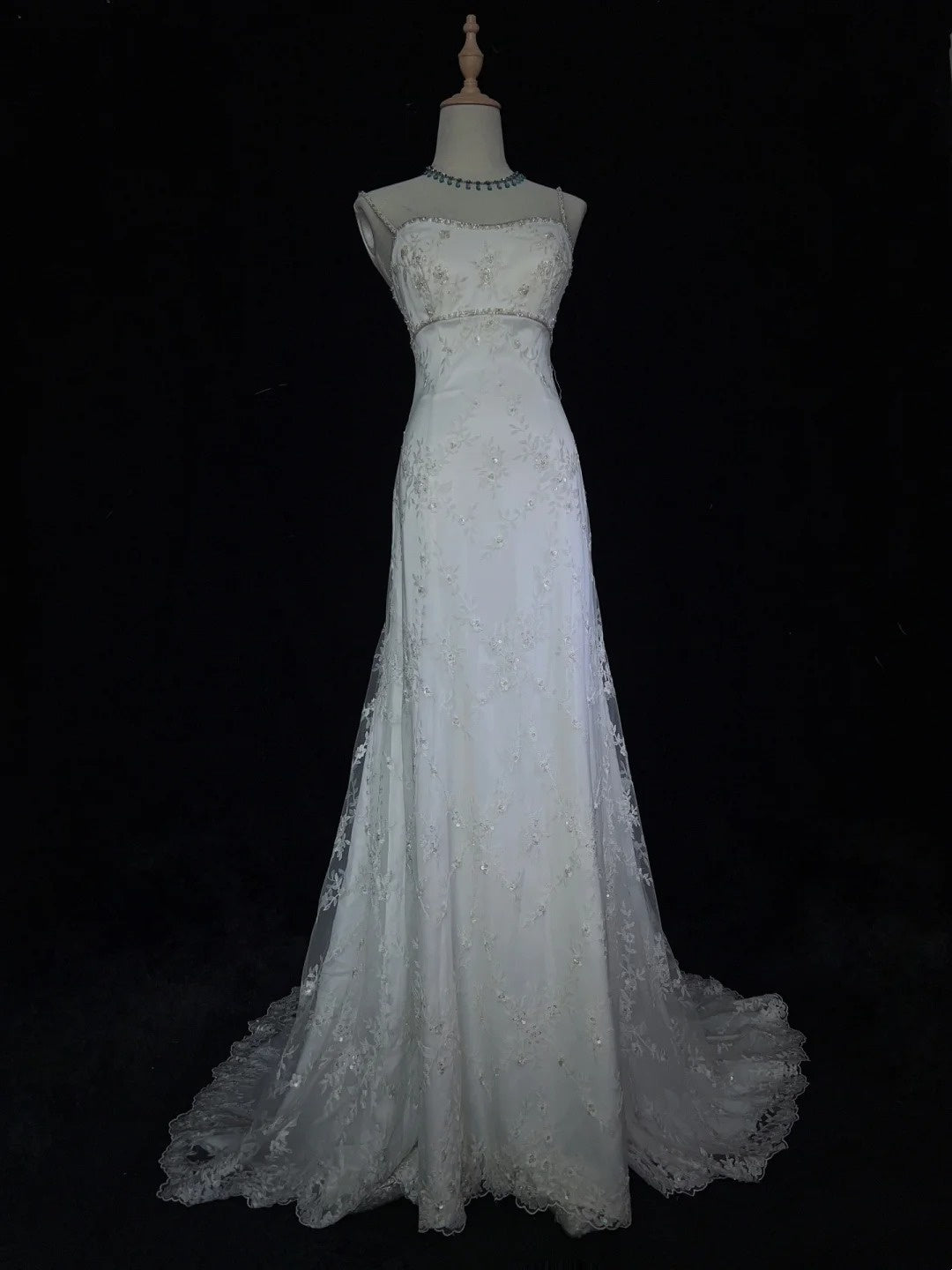 Vintage Wedding Dresses Inspo Mermaid Spapghetti Strap White Long 1980s With Lace Wedding Gowns N3367