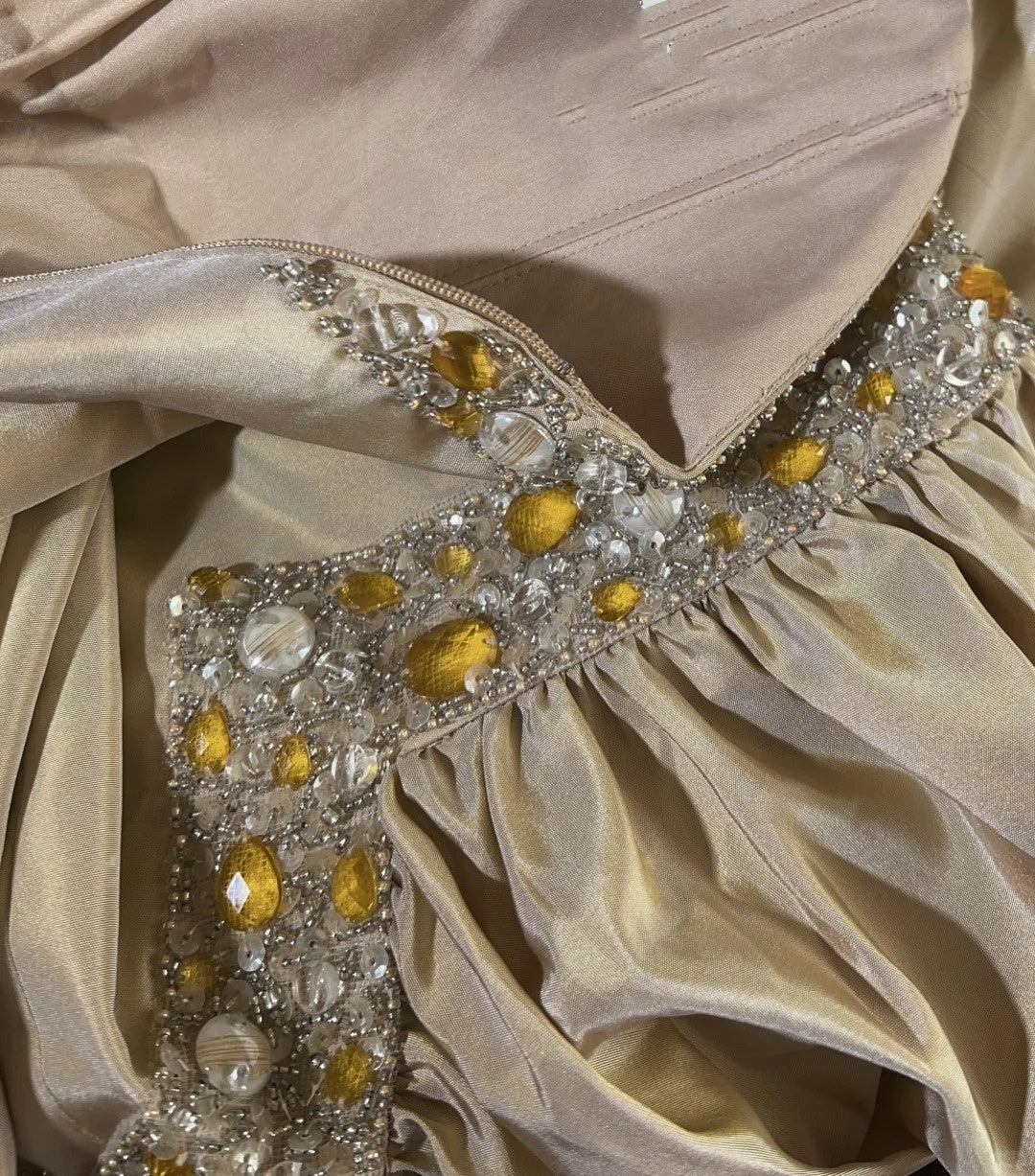 Vintage Prom Dresses Inspo Mermaid Spaghetti Strap Yellow Taffeta Long 1990s With Beading Formal Gowns N3328