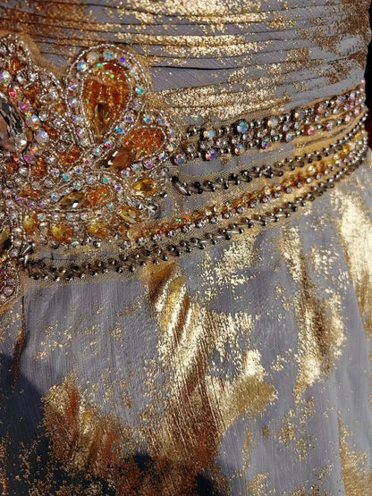 Princess Ball Gown Strapless Gold Organza Short Mini Homecoming Dresses Hoco Gowns N2912