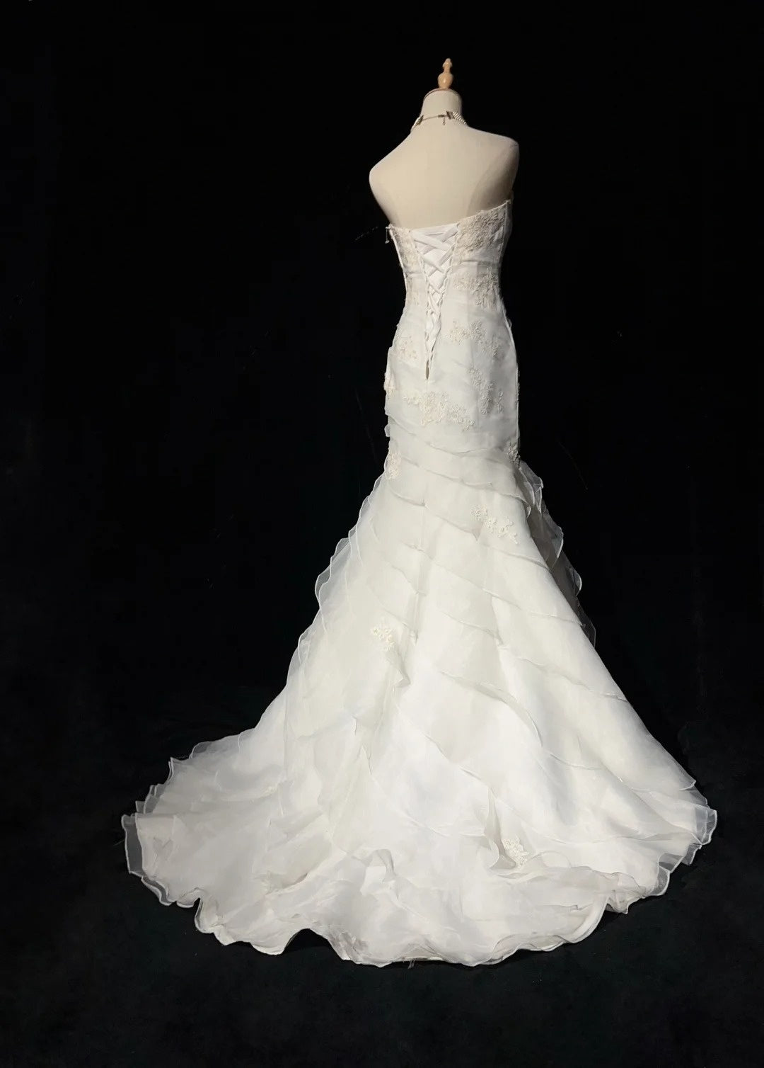 Fairytale Fantasy Art Wedding Dresses Mermaid Sweetheart White Long Brides Dress Bridal Gowns N2867